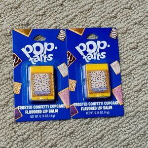 2 Pop Tarts Frosted Confetti Flavored Lip Balms Bundle